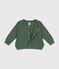 Baby-College-Jacke aus gestepptem Doppeljersey grün CROCO