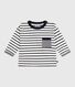 Langärmeliges Baby-T-Shirt aus Baumwolle mit Streifen