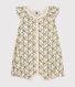 Kurzer Baby-Overall aus Baumwolle mit Blumenmotiv