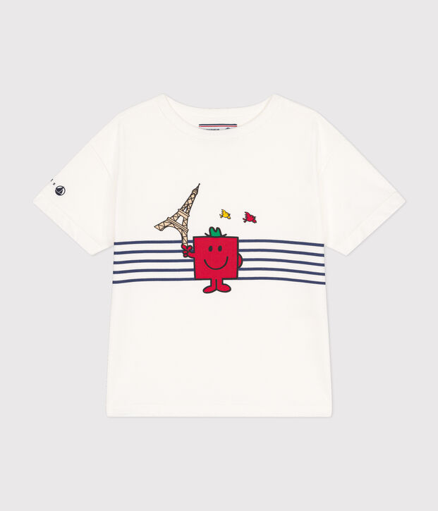 Kinder-T-Shirt Mr. Men und Little Miss  aus Baumwolle weiss