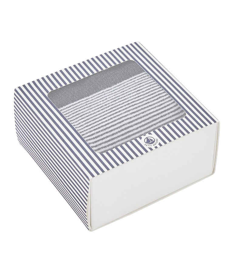 Kniesocken f&uuml;r Damen blau/weiss