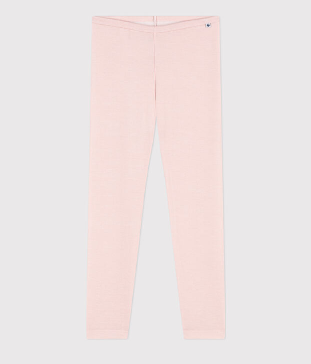 Kinder-Leggings aus Wolle und Baumwolle rosa
