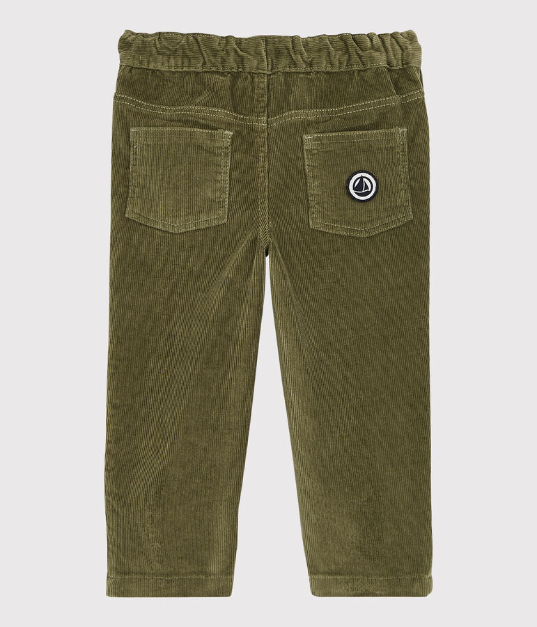 Baby-Cordhose f&uuml;r Jungen gr&uuml;n MILITARY