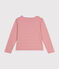 Geknöpftes Damen-Streifenshirt "Marinière" aus Baumwolle rosa ROSEWOOD/ AVALANCHE