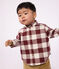 Baby-Hemd aus Flanell mit Karomuster braun/beige
