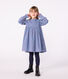 Langärmeliges Kinder-Kleid aus bedrucktem Fein-Cord.