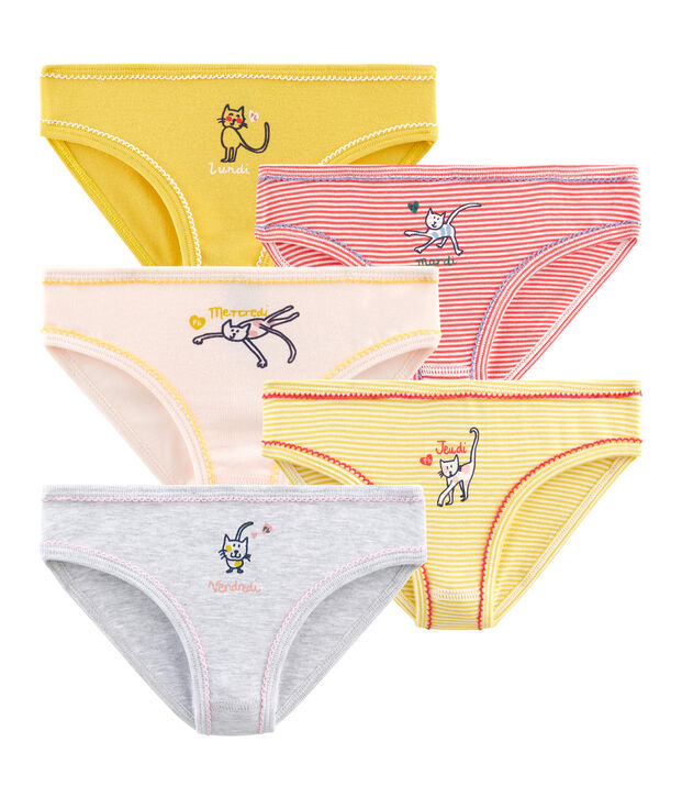 Set mit 5 Unterhosen f&uuml;r kleine M&auml;dchen vielfarbig