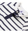 Baby Jungen Overall aus gestreiftem, festem Jersey beige COQUILLE/blau ABYSSE