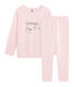 Pyjama aus aufgerautem, extra warmem Bouclé-Frottier für kleine Mädchen