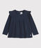 Baby-Bluse aus Baumwolle. blau SMOKING/weiss MARSHMALLOW