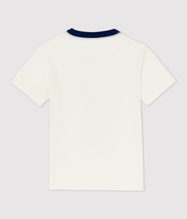 Kurz&auml;rmeliges T-Shirt aus Baumwolle f&uuml;r Jungen weiss