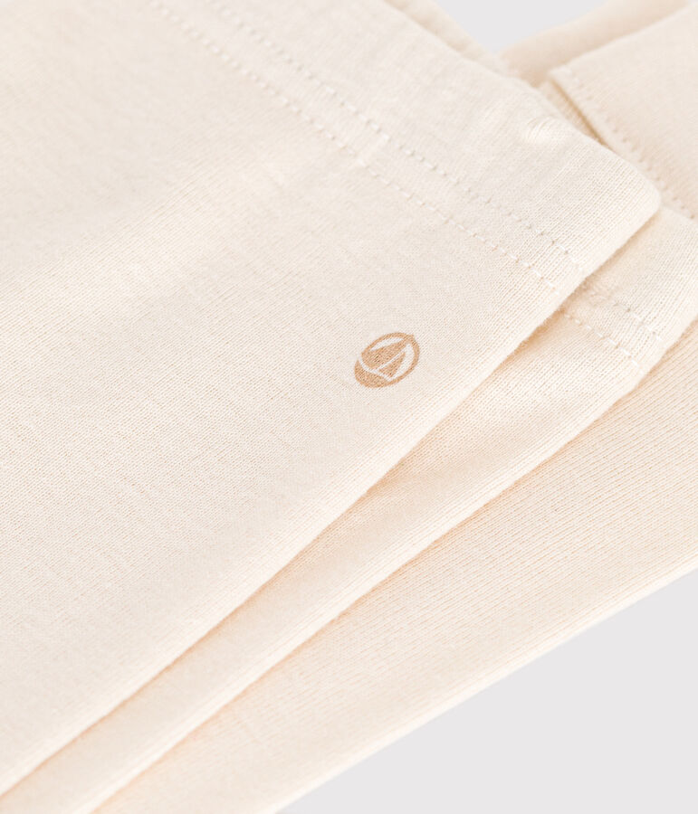 Baby-Leggings aus einfarbiger Baumwolle naturfarben