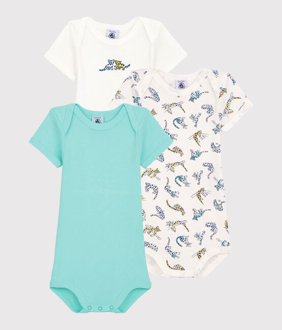 3er-Set kurzärmelige Baby-Bodys aus Bio-Baumwolle mit Panther-Motiv variante 1