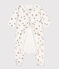 Geblümter Baby-Bodyjama aus Doppeljersey weiss MARSHMALLOW/weiss MULTICO