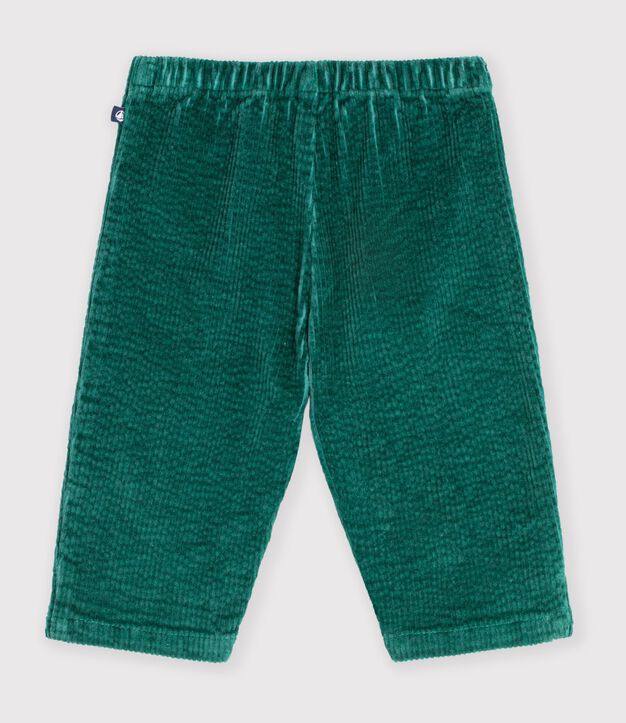Baby-Hose aus einfarbigem Feincord gr&uuml;n