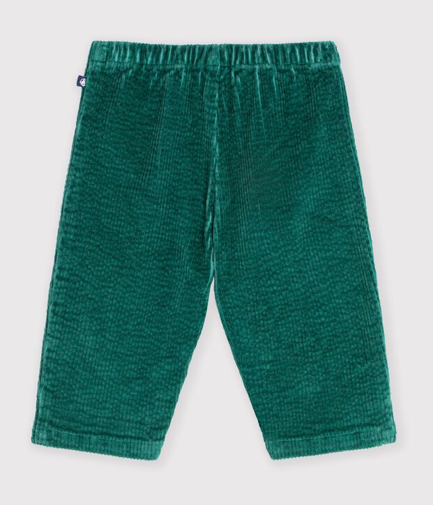 Baby-Hose aus einfarbigem Feincord gr&uuml;n