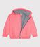 Kinder-Jacke aus einfarbigem PU rosa FLAMAND
