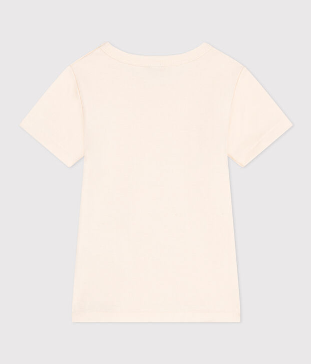 Kurz&auml;rmeliges T-Shirt aus Baumwolle naturfarben