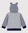 Baby-Teddyjacke aus Sherpa. weiss MARSHMALLOW/blau SMOKING