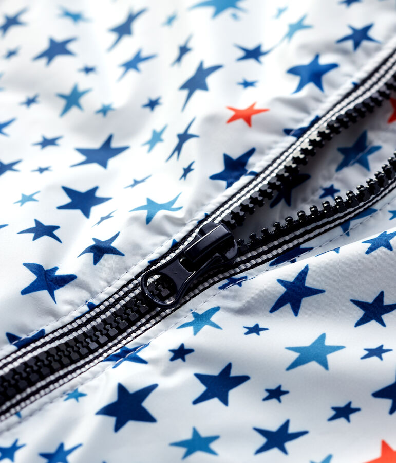 Warme Baby-Windjacke weiss MARSHMALLOW/weiss MULTICO