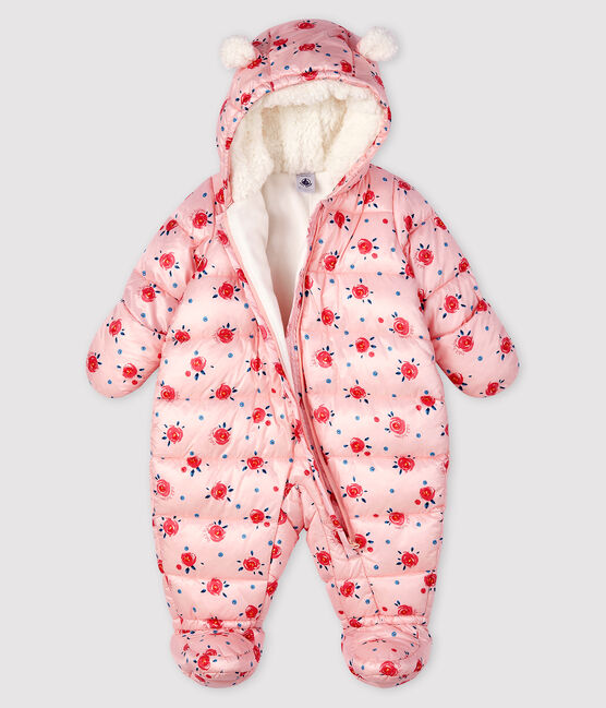 Baby-Fliegerorverall für Mädchen/Jungen rosa MINOIS/weiss MULTICO