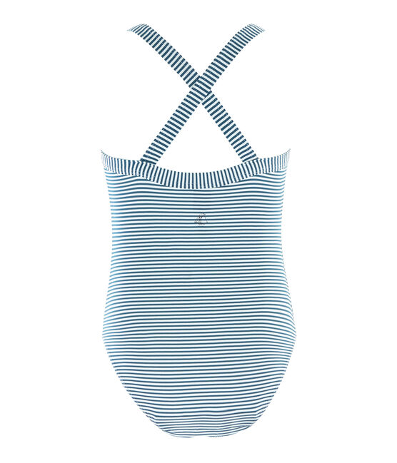 1-teiliger Kinder-Badeanzug Mädchen grün PINEDE/weiss MARSHMALLOW