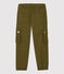 Kinder-Cargohose aus Baumwoll-Gabardine für Mädchen grün MILITARY