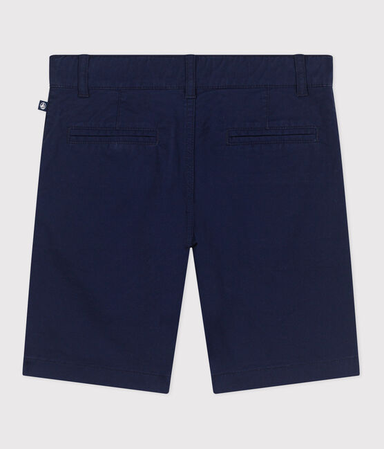 Kinder-Bermudashorts aus einfarbiger Baumwolle blau MEDIEVAL