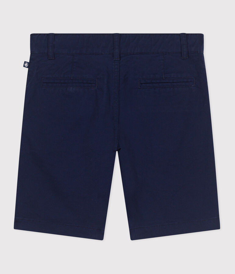 Kinder-Bermudashorts aus einfarbiger Baumwolle blau