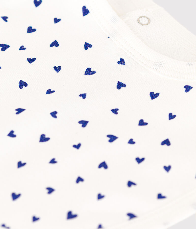 Einzelnes L&auml;tzchen aus Baumwolle weiss/blau