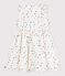 Ärmelloses Kinder-Kleid aus Baumwolle mit Blumenmuster weiss MARSHMALLOW/weiss MULTICO