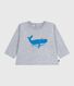 Langärmeliges Baby-T-Shirt aus Baumwolle mit Walmotiv
