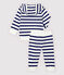 Baby-Jogginganzug für Jungen weiss MARSHMALLOW/blau SMOKING
