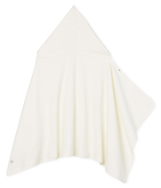 Baby-Badecape aus Frottee weiss MARSHMALLOW