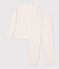 Pyjama femme en coton ajour&eacute; beige/rosa/vielfarbig