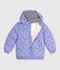 Kinder-Winterjacke mit Herzmotiv violett/vielfarbig