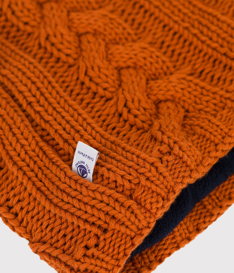 Kinder-Schlauchschal f&uuml;r M&auml;dchen braun RUSTY