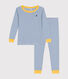 Eng anliegender Kinder-Pyjama aus gestreifter Baumwolle