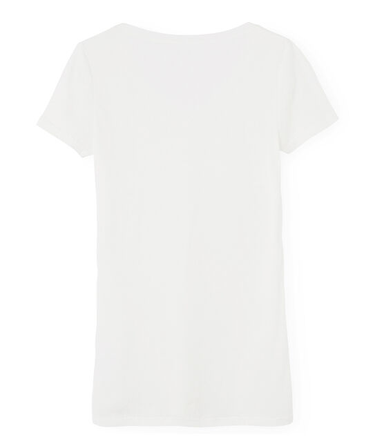 Leichtes langärmeliges baumwoll-t-shirt damen weiss MARSHMALLOW