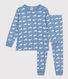 Kinderpyjama aus Baumwolle mit Walmuster