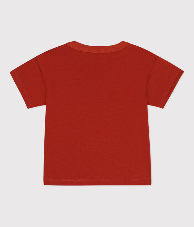 Kurz&auml;rmeliges Baby-T-Shirt aus Jersey mit Motiv rot