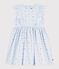 Ärmelloses Kinder-Kleid aus Baumwolle blau FRAICHEUR/weiss MULTICO