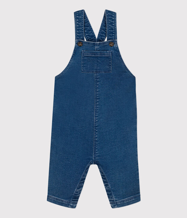 Lange Baby-Latzhose aus Denim blau