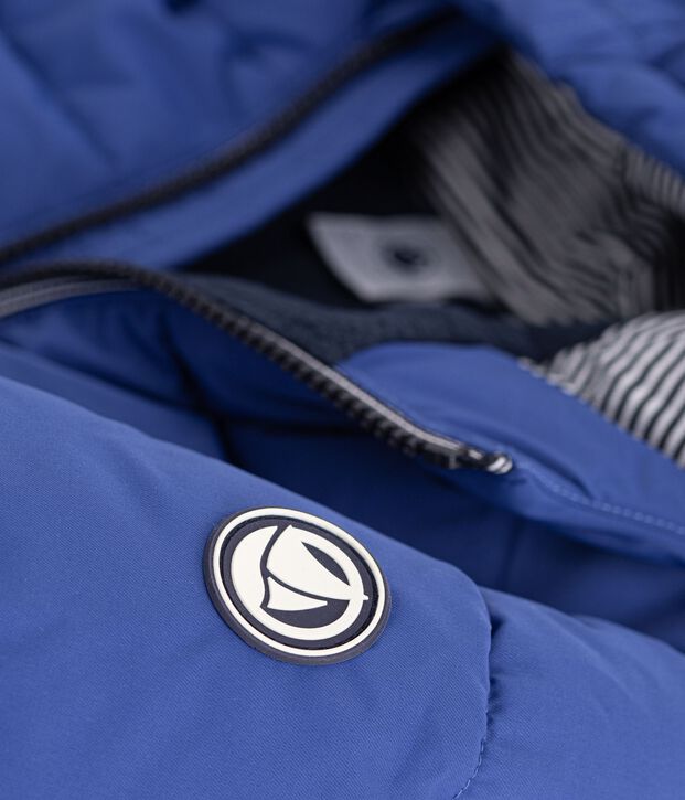Einfarbige Kinder-Winterjacke blau