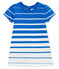 Gestreiftes kurzärmeliges baby-kleid mädchen blau RIYADH/weiss MARSHMALLOW CN