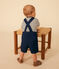 Kurzärmeliges Baby-T-Shirt aus geflammtem Jersey weiss AVALANCHE/blau SMOKING