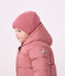 Baby-Winterjacke aus einfarbigem Polyester rosa