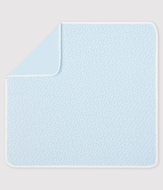 Decke für Neugeborene aus Rippstrick blau FRAICHEUR/grau CONCRETE