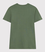 T-Shirt L’ICONIQUE aus Baumwolle mit rundem Ausschnitt für Damen grün CROCO