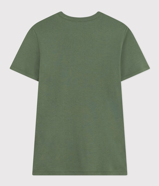 T-Shirt L’ICONIQUE aus Baumwolle mit rundem Ausschnitt für Damen grün CROCO